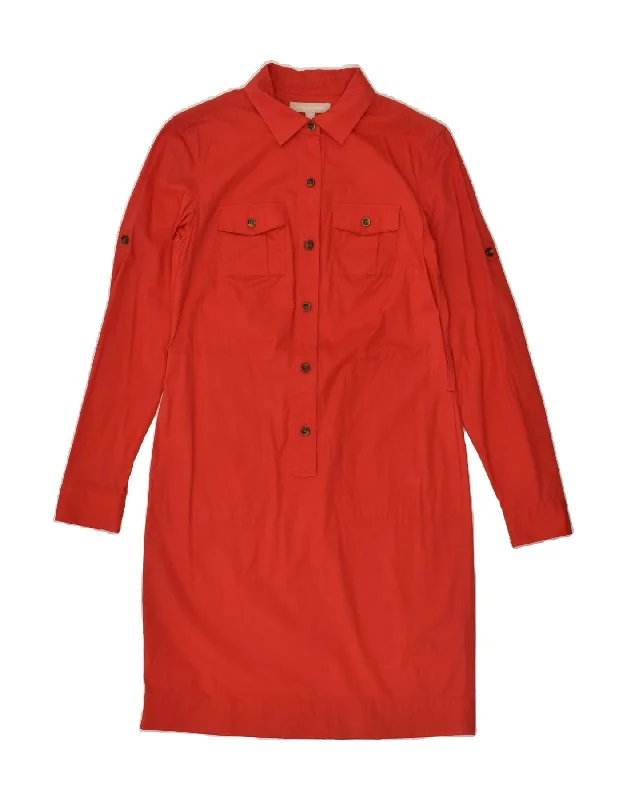 Romantic Data BANANA REPUBLIC Womens Shirt Dress US 0 XS Red Cotton