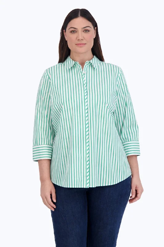 Double-sided Wear Charlie Plus Stretch No Iron Stripe Shirt