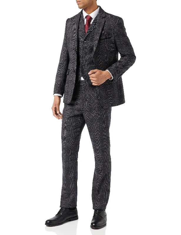 Avant-garde Design ETHAN - GREY TWEED CHECK SUIT