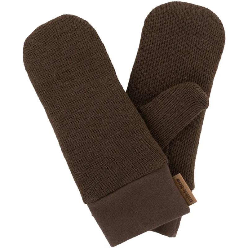 Fashion Style Mikk-Line Knitted Mittens Slate Black