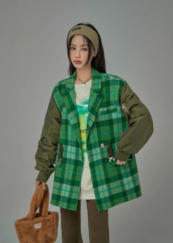 Luxury And Elegant A Certain Charm Checkered Coat