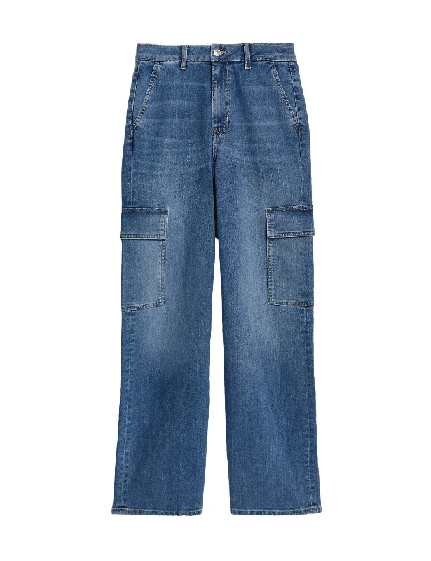 Urban Sense High Waisted Wide Leg Cargo Jeans