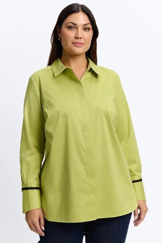 Fashionable Inner Wear Iris Plus Stretch Matte Sateen No Iron Shirt