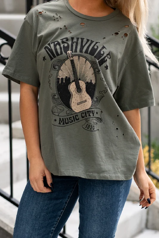 Classic And Versatile Nashville Music City Graphic Tee