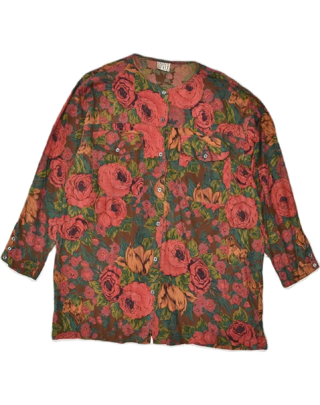 British Style VINTAGE Womens Shirt UK 18 XL Multicoloured Floral