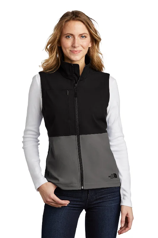 Retro Fashion The North Face Womens Castle Rock Wind & Water Resistant Full Zip Vest - Asphalt Grey - Closeout