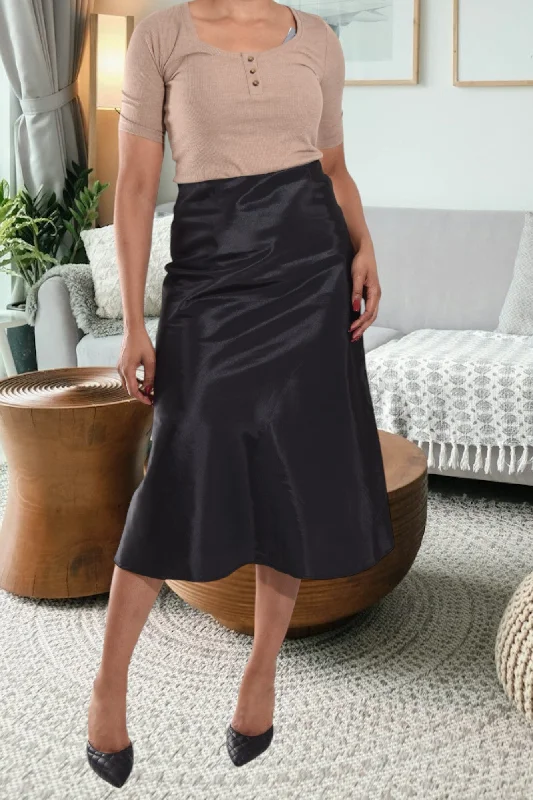 French Style Ladies Black  Skirt