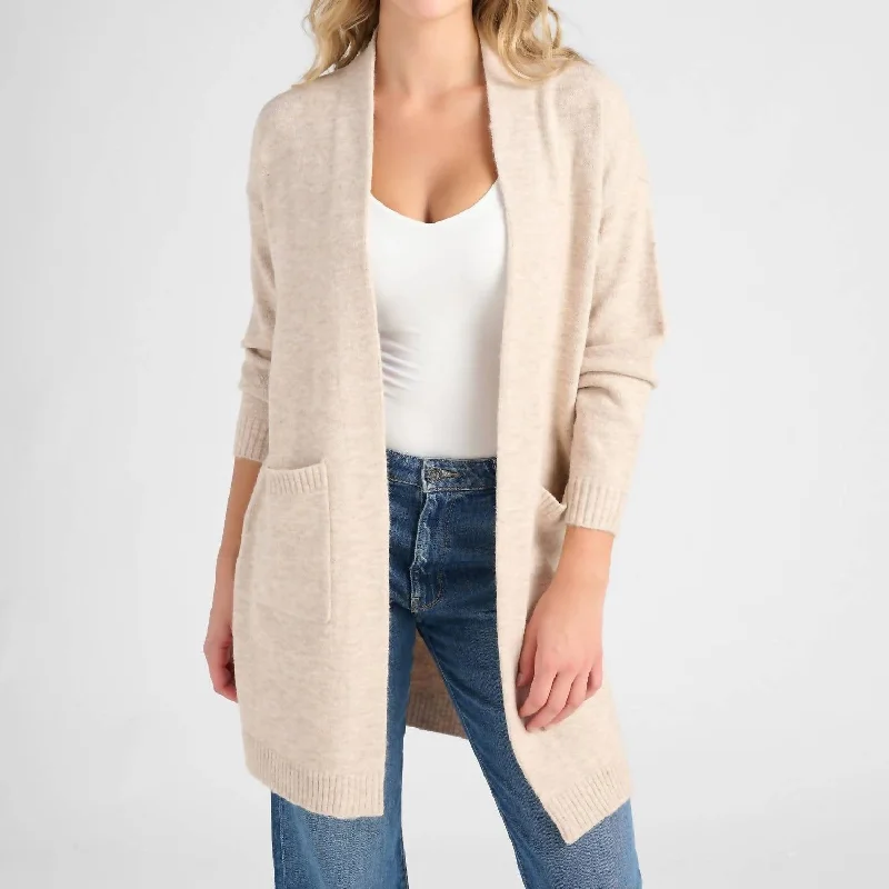 Modern City Avani Cardigan In Oatmeal