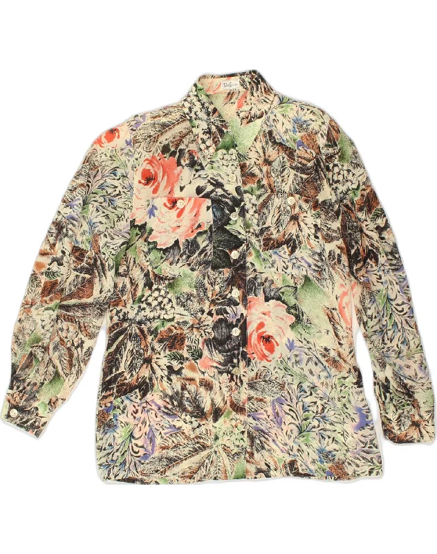 French Style BETTY BARCLAY Womens Shirt UK 12 Medium Multicoloured Floral Polyester