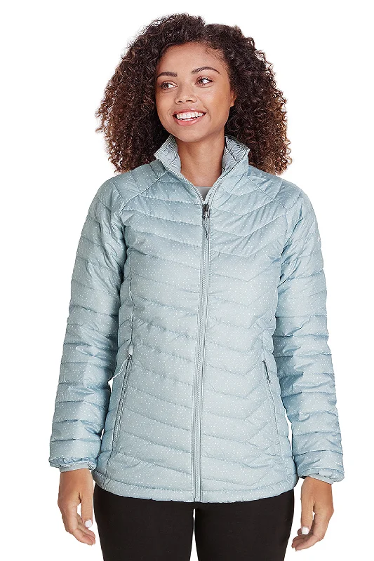 Elegant Temperament Columbia Womens Powder Lite Water Resistant Full Zip Jacket - Cirrus Grey - Closeout