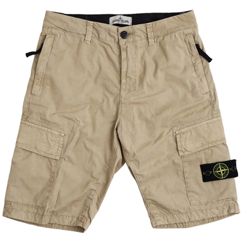 Exquisite Fabrics Stone Island Junior Bermuda Shorts Beige