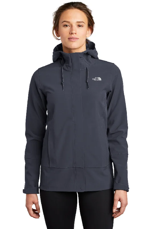 Elegant Design The North Face Womens Apex DryVent Windproof & Waterproof Full Zip Hooded Jacket - Urban Navy Blue - Closeout