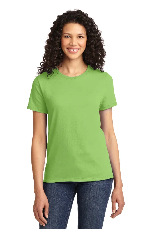 Fashion Design Port & Company Womens Essential Short Sleeve Crewneck T-Shirt - Lime Green - Closeout