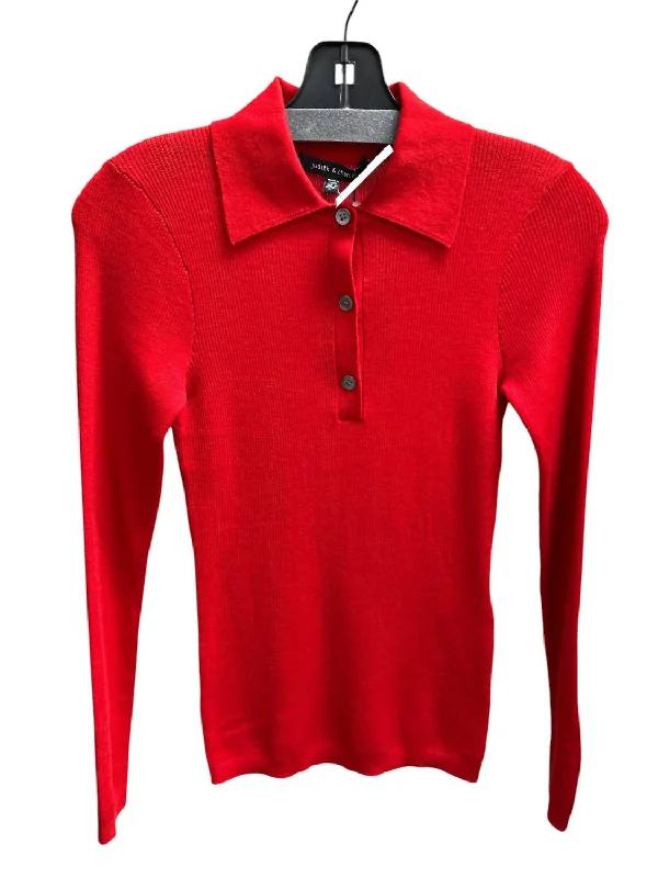 British Fashion Women's Edem Polo Sweater In Red