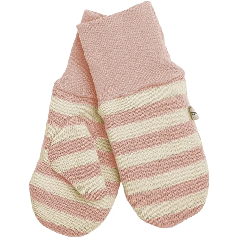 Sexy Fun Racing Kids Mittens with Thumb Rose/Ivory