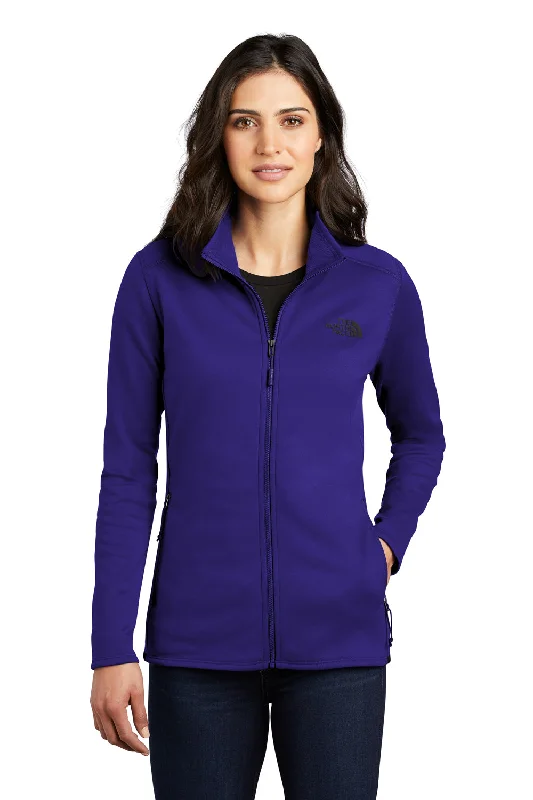 Embroidery Design The North Face Womens Skyline Fleece Full Zip Jacket - Aztec Blue - Closeout