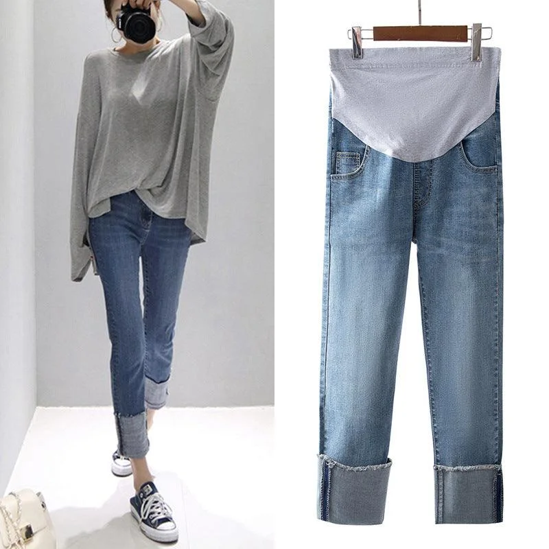 Elegant And Simple MAXIME Cuffed Jeans For Pregnant Women