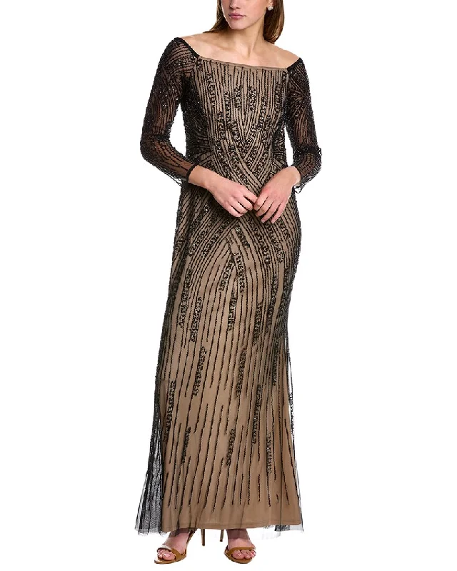 Lazy Home Adrianna Papell Beaded Gown