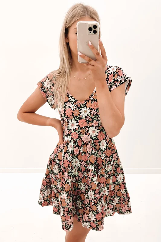 Cute Design Annie Floral Mini Dress Print