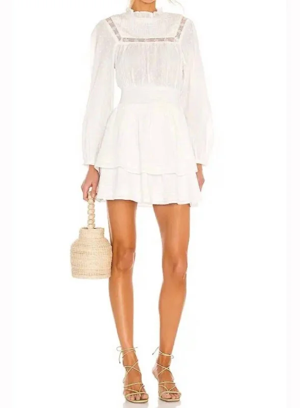 Street Charm Berit Mini Dress In Ivory