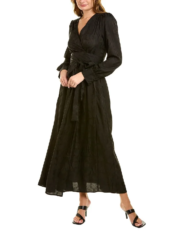 Classic Style Beulah Wrap Maxi Dress