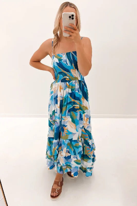 Exclusive Customization Dazie Maxi Dress Blue Multi