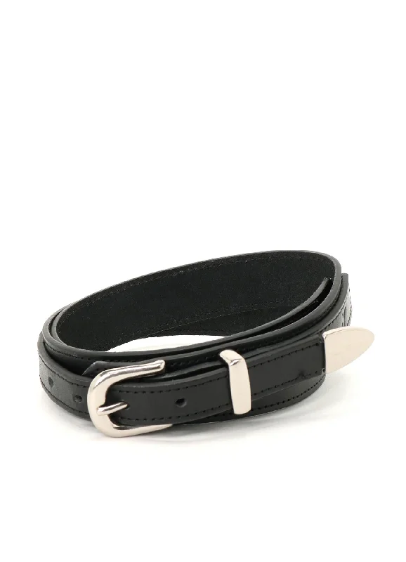 Floral Prints COW LEATHER 3-PIECE BUCKLE BELT