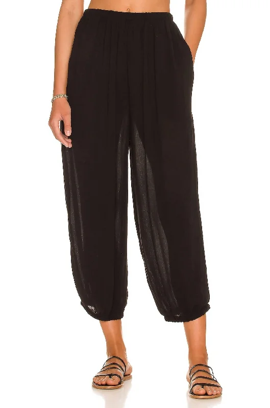 French Style Havana Lounger Pants In Black