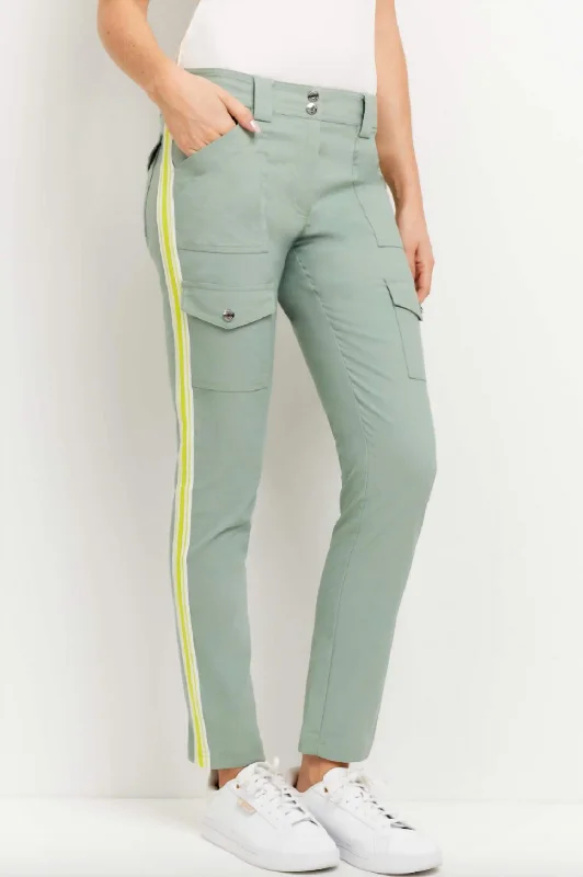 Sports And Leisure Kate Stripe Pant In Sage