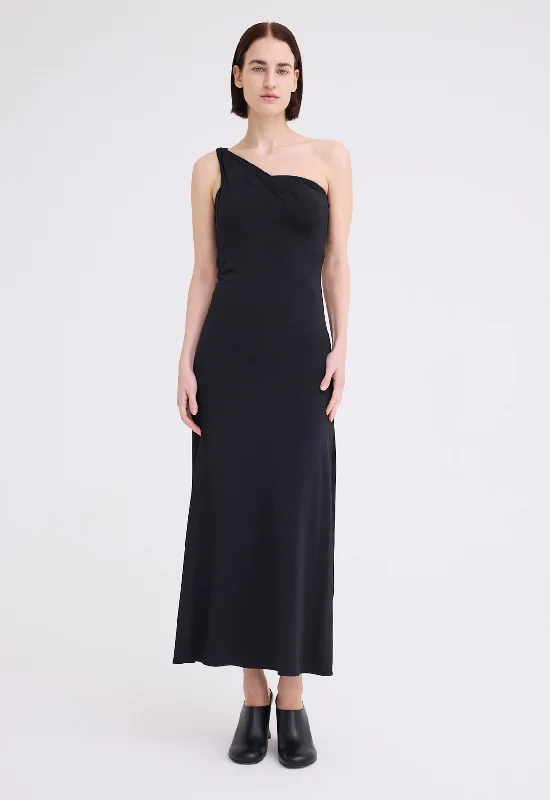 College Style Lyas Jersey Maxi Dress - Black