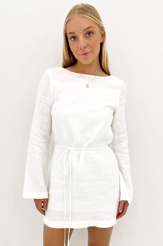 Boutique Recommendation Mina Linen Dress White