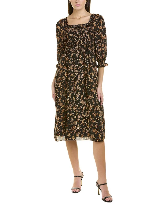 Carefree Style Nanette by Nanette Lepore Smocked Midi Dress