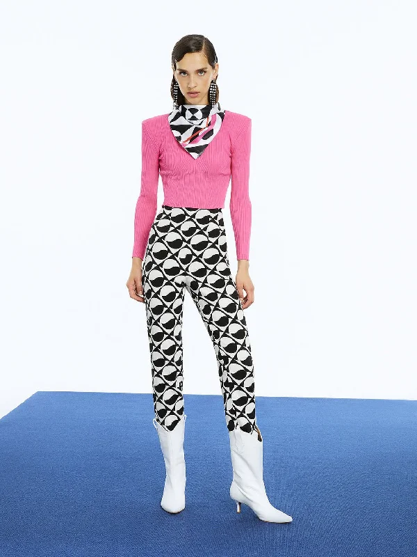 Fashion Selection Printed High-Waisted Pants