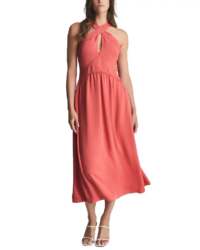 Noble And Elegant Reiss Orla Halter Midi Dress