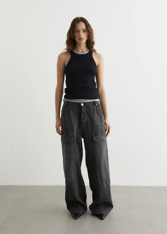 Casual And Comfortable Relaxed Worker Baggy Pants