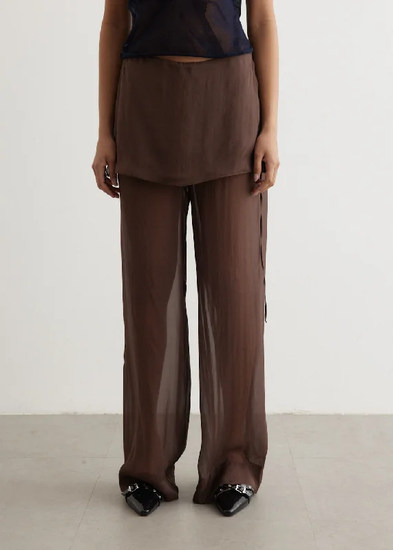 Cute Design Silk Archive Pants