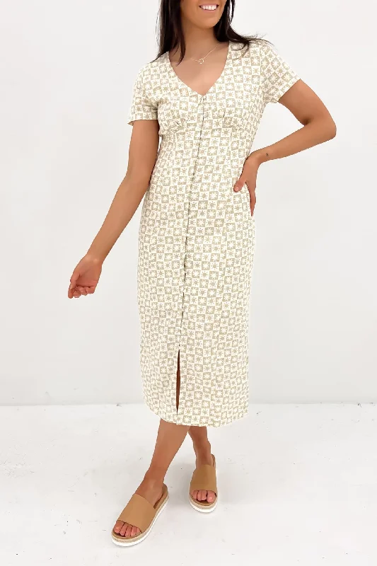 Carefree Style Sol Midi Dress Oatmeal