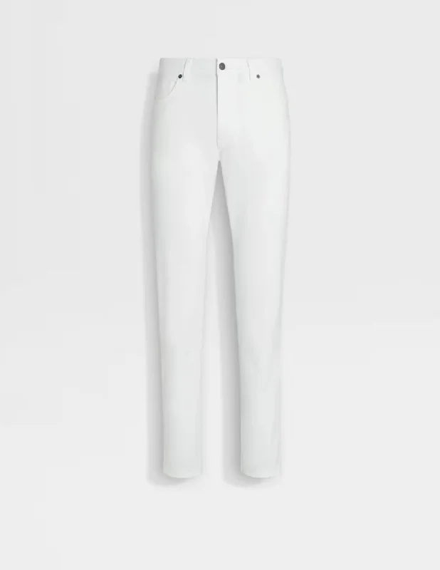 Sports Design Stretch Cotton Roccia Jean | White