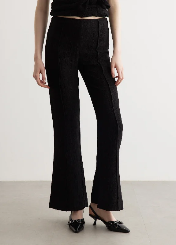 European And American Style Viscose Stretch Crepe Flared Pants