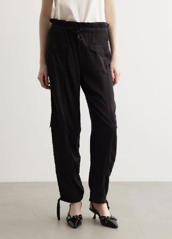 Carefree Washed Satin Pocket Pants