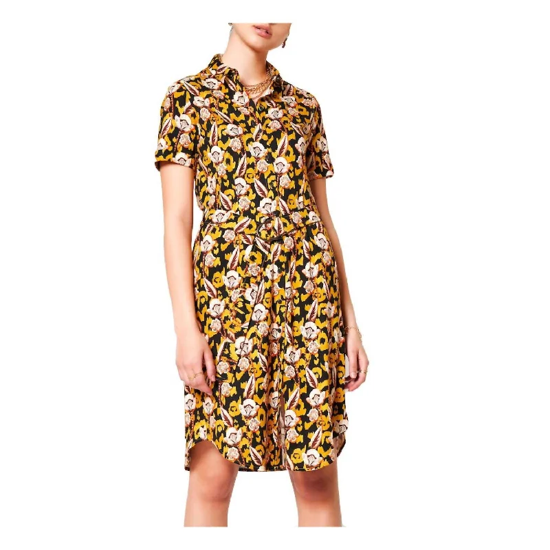 Modern City Wildflower Print Kim Shirt Dress In Multi