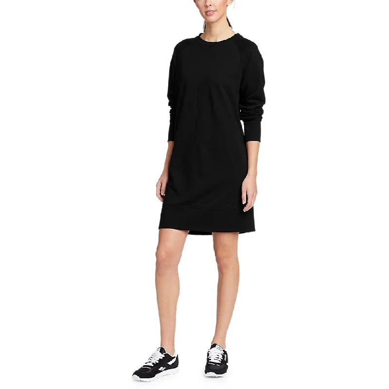 Comfortable And Casual Women's Camp Fleece Long-Sleeve Crew Dress