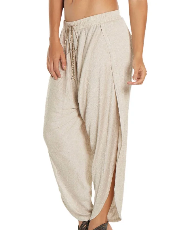 Fresh And Simple Women's Corbel Harem Pants In Taupe