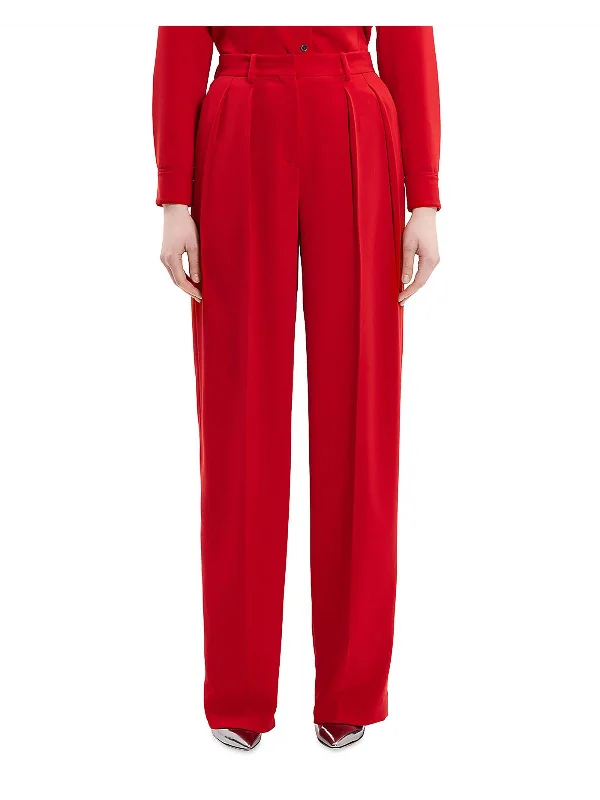 Elegant And Charming Womens Pleated High-Waist Trouser Pants