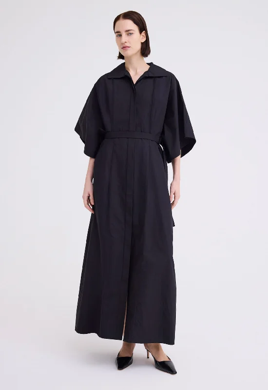 Free And Casual Xavier Shirt Maxi Dress - Black