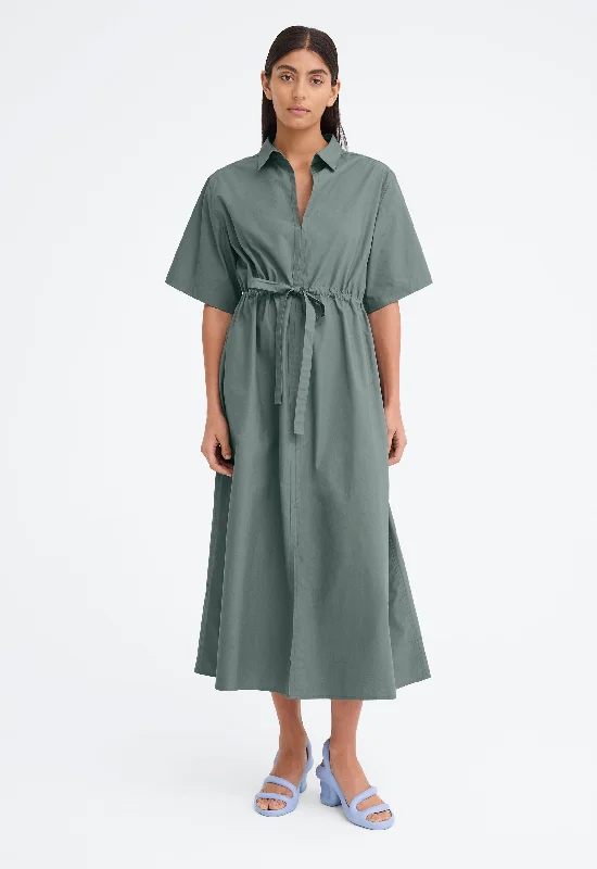 Comfortable And Casual Zinc Dress - Loden